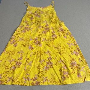 Free People Intimately Yellow Floral Strappy Slip Dress M